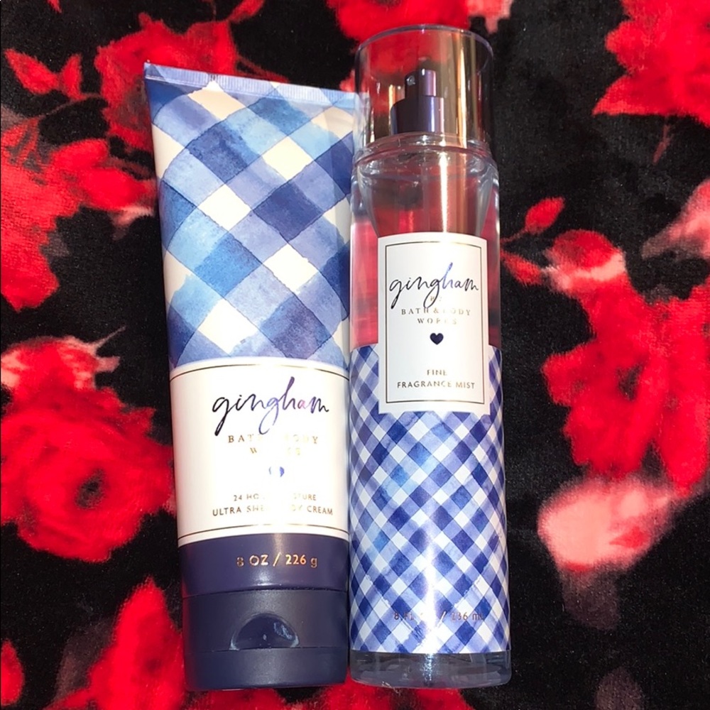 Bath and body works Gingham set💙
